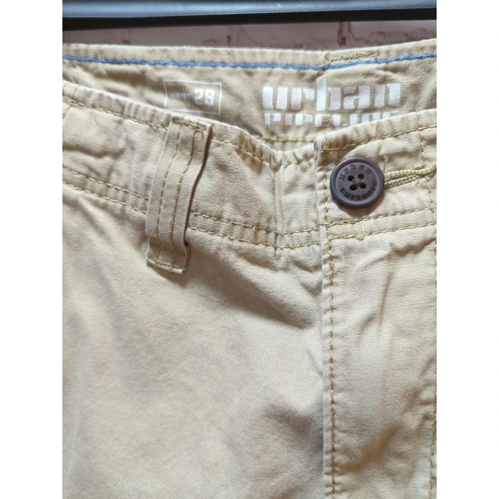 Urban Pipeline men's 29 Khaki cargo shorts tan cotton‎ classic length